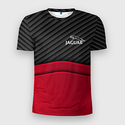Футболка спортивная мужская Jaguar: Red Carbon, цвет: 3D-принт