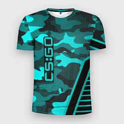 Футболка спортивная мужская CS:GO Blue Camo, цвет: 3D-принт