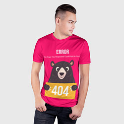 Футболка спортивная мужская Bear: Error 404, цвет: 3D-принт — фото 2