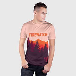 Футболка спортивная мужская Firewatch: Orange Style, цвет: 3D-принт — фото 2