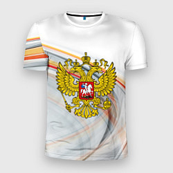 Футболка спортивная мужская Россия необъятная, цвет: 3D-принт