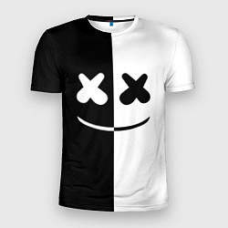 Футболка спортивная мужская Marshmello: Black & White, цвет: 3D-принт