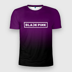 Мужская спорт-футболка Black Pink: Violet Gradient