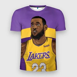 Футболка спортивная мужская LeBron 23: Lakers, цвет: 3D-принт