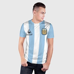Футболка спортивная мужская Марадона Аргентина ретро, цвет: 3D-принт — фото 2