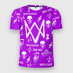 Мужская спорт-футболка Watch Dogs 2: Violet Pattern