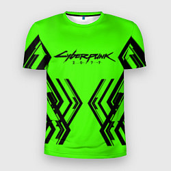 Футболка спортивная мужская Cyberpunk 2077: Acid Green, цвет: 3D-принт