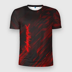 Мужская спорт-футболка Cyberpunk 2077: Red Breaks