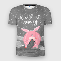Футболка спортивная мужская Pig: Winter is Coming, цвет: 3D-принт