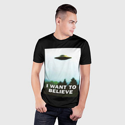 Футболка спортивная мужская I Want To Believe, цвет: 3D-принт — фото 2