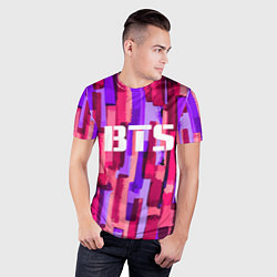 Футболка спортивная мужская BTS: Pink Colour, цвет: 3D-принт — фото 2