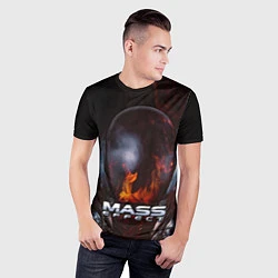 Футболка спортивная мужская Mass Effect, цвет: 3D-принт — фото 2