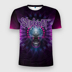 Футболка спортивная мужская Slipknot: Neon Skull, цвет: 3D-принт