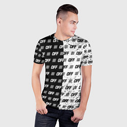 Футболка спортивная мужская Off-White: Black & White, цвет: 3D-принт — фото 2