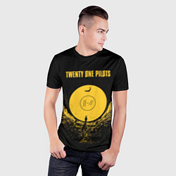 Футболка спортивная мужская Twenty One Pilots: Yellow Moon, цвет: 3D-принт — фото 2