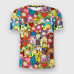 Мужская спорт-футболка Весёлые матрешки