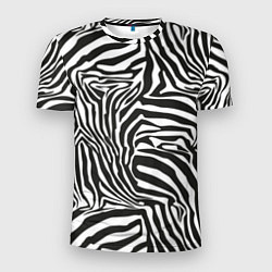 Футболка спортивная мужская Полосы шкура зебры, цвет: 3D-принт