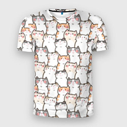 Мужская спорт-футболка Кошки котики коты