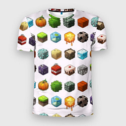 Футболка спортивная мужская Minecraft Cubes, цвет: 3D-принт