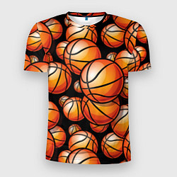 Мужская спорт-футболка Баскетбольные яркие мячи