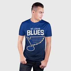 Футболка спортивная мужская St Louis Blues, цвет: 3D-принт — фото 2
