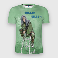 Мужская спорт-футболка Billie Eilish: Green Motive