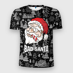 Футболка спортивная мужская Плохой Санта с конфетой, цвет: 3D-принт