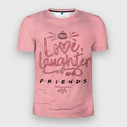 Футболка спортивная мужская Love laughter and Friends, цвет: 3D-принт