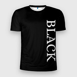 Мужская спорт-футболка Чёрная футболка с текстом