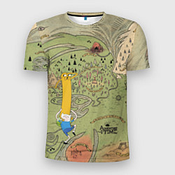 Футболка спортивная мужская Adventure time Map, цвет: 3D-принт