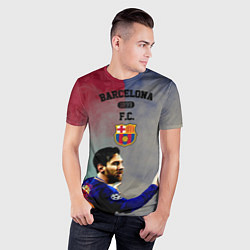 Футболка спортивная мужская Messi, цвет: 3D-принт — фото 2
