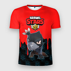 Футболка спортивная мужская BRAWL STARS CROW, цвет: 3D-принт