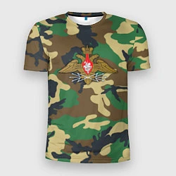 Мужская спорт-футболка Камуфляж Войска связи