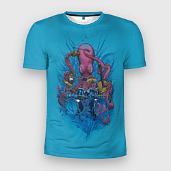 Мужская спорт-футболка Осьминог барабанщик