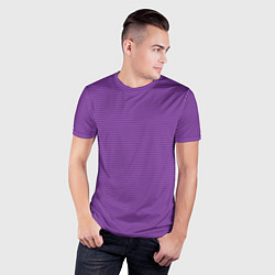 Футболка спортивная мужская Фиолетовая волна, цвет: 3D-принт — фото 2