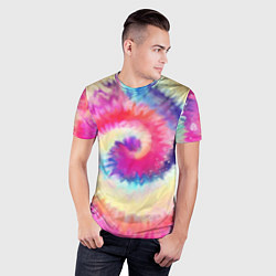 Футболка спортивная мужская Tie Dye vortex, цвет: 3D-принт — фото 2