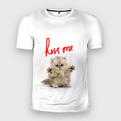 Футболка спортивная мужская Kiss me cat, цвет: 3D-принт