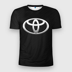 Футболка спортивная мужская Toyota carbon, цвет: 3D-принт