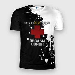 Футболка спортивная мужская Brazzers orgasm donor, цвет: 3D-принт