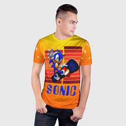 Футболка спортивная мужская Sonic - Соник, цвет: 3D-принт — фото 2