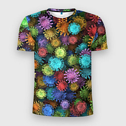 Мужская спорт-футболка Разноцветные вирусы