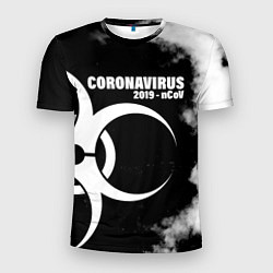Футболка спортивная мужская Coronavirus 2019 - nCoV, цвет: 3D-принт