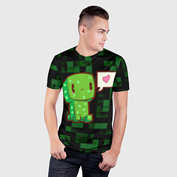 Футболка спортивная мужская Minecraft Creeper, цвет: 3D-принт — фото 2