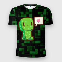 Футболка спортивная мужская Minecraft Creeper, цвет: 3D-принт