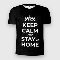 Мужская спорт-футболка Keep calm and stay at home