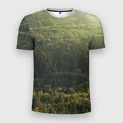 Мужская спорт-футболка Летний лес