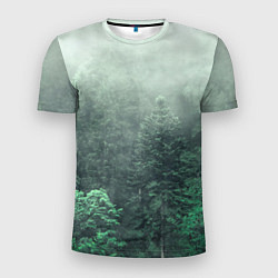 Мужская спорт-футболка Туманный лес