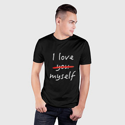 Футболка спортивная мужская I Love myself, цвет: 3D-принт — фото 2