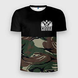 Мужская спорт-футболка Russia камуфляж