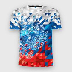Футболка спортивная мужская Россия, цвет: 3D-принт